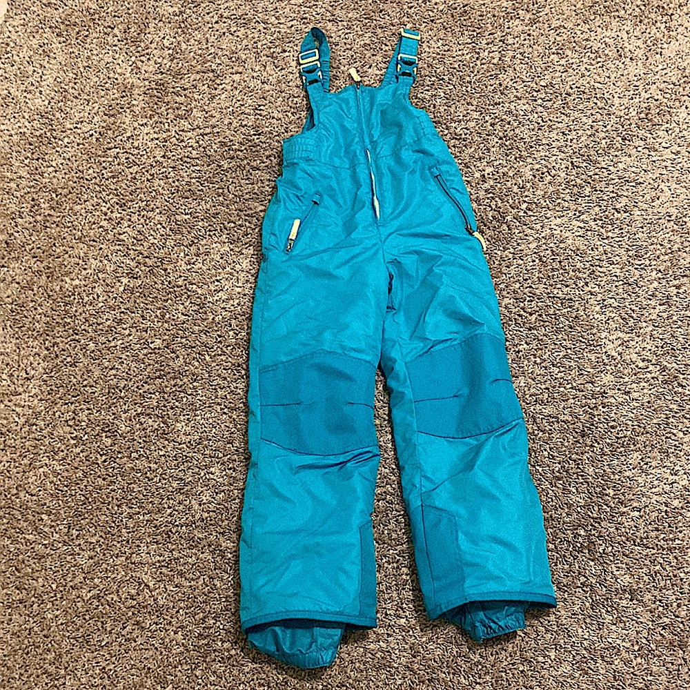 turquoise snow pants